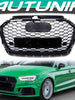 Black Honeycomb Front Grill for AUDI A3 8V S3 2017-2020 fg164