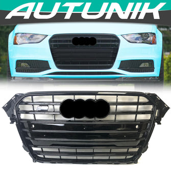 Black Front Bumper Grill for AUDI A4 B8.5 S4 2013-2015 2016 fg206