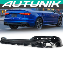 Gloss Black Rear Diffuser w/ Exhaust Tips For 2021–2024 Audi A4 B9.5