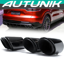 Black Sport Exhaust Tips Tailpipe For Porsche Cayenne 9Y0 9Y3 2019-2026