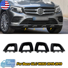 4x Gloss Black Front Bumper Molding Trim for 2016–2019 Mercedes-Benz GLC300 W253