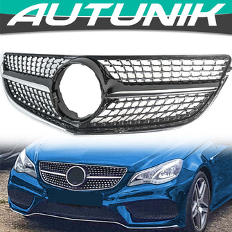 Diamond Front Grill For Mercedes W207 C207 E250 E300 E400 Coupe 2014-2017