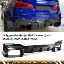 For BMW 2018-2023 BMW F90 M5 Carbon Fiber Rear Bumper Diffuer Lower Valance