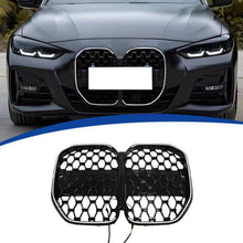 Black Diamond Front Bumper Grille w/ LED Light for BMW 4 Series G22 G23 430i M440i 2021-2026