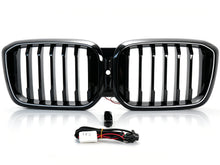 For BMW X3 G01 X4 G02 LCI 2022-2024 Front Grille Single Slat Grill w/LED Lights