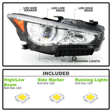 Right Side For 2014-2022 Infiniti Q50 w/o AFS DRL Projector Headlight Headlamp - Passenger