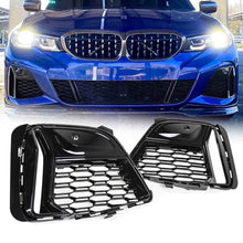 Left & Right Fog Light Grille Cover For BMW M340i G20 3 Series 2020–2022