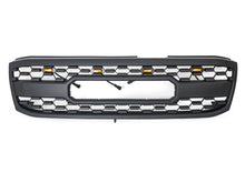 Black Front Bumper Upper Grille w/ LED Light Fit For 1998-2006 Toyota Land Crusier LC100