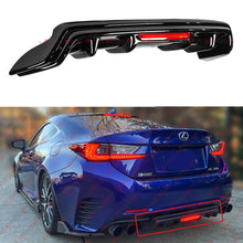 Gloss Black LED Rear Bumper Diffuser fits for 15-18 Lexus RC300 RC350 F-Sport