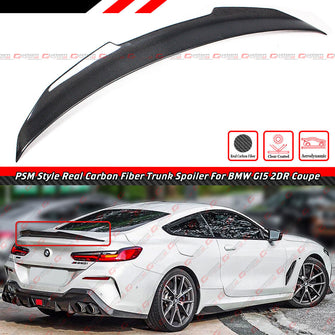 Carbon Fiber Rear Trunk Spoiler Wing For 2019-2025 BMW 8-Series G15 840i m850i M8 F92 Coupe