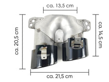 Gloss Black C43 Style Dual Round Exhaust Tips for Mercedes C43 AMG & C300 Sedan W206 2022-2025