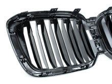 Front Bumper Grill Black Dual Slats Fit 2022-2024 BMW X3 G01 2022-2025 X4 G02 LCI