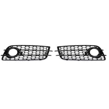 All Black Front Fog Light Grill Cover For Audi A4 B8 Sline S4 2009-2012