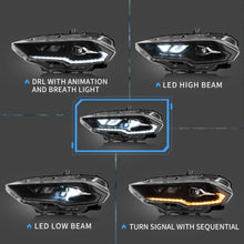 LED Dual Projector Headlights for 2018-2022 Ford Mustang GT Ecoboost