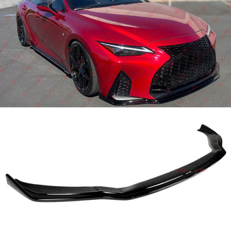 Glossy Black Front Bumper Lip Splitter For 2021-2024 Lexus IS300 IS350