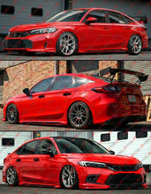 For 2022-2026 Honda Civic Sedan & Hatchback Rallye Red Black 2 Tone Side Skirt Extension