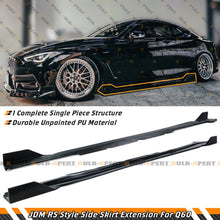 For 2017-2022 Infiniti Q60 Unpainted RS Style Winglet Side Skirt Extension