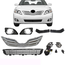 8PCS Front Grille Fog Lights Bezels/Bracket Set For 2010-2011 Toyota Camry