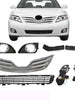 8PCS Front Grille Fog Lights Bezels/Bracket Set For 2010-2011 Toyota Camry