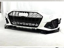 Glossy Black Front Lip Splitters for AUDI A4 B9 S line 2021-2023