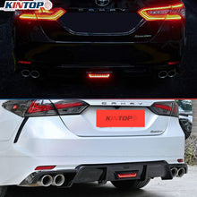 Rear Bumper Diffuser for 2018-2024 Toyota Camry SE XSE Glossy Black W/ LED Light