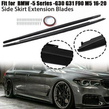 For BMW G30 530i 540i & F90 M5 Sedan 2017-2023 MP Style Side Skirts Gloss Black