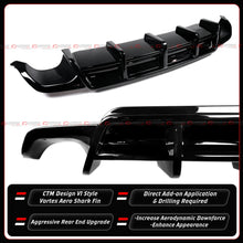 For 2021-2025 Lexus IS300 IS350 CTM Design V1 Gloss Black Rear Bumper Diffuser