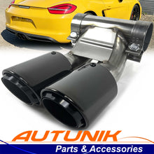 3-Layer Exhaust Tips Tailpipe Black for Porsche 981 Cayman Boxster 2013-2016