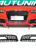 Black Fog Light Grill Cover For Audi A5 B8.5 8T S-Line S5 2013-2016