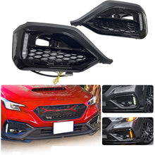 Dynamic LED Turn Signal DRL Fog Bezel Lights For 2022-2023 Subaru WRX STI