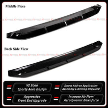 For 2025-2026 Honda Civic Sedan Hatchback V2 Gloss Black Front Bumper Lip Splitter