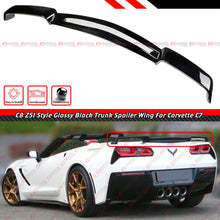 For 2014-2019 Corvette C7 Stingray Gloss Black C8 Z51 Style Rear Trunk Spoiler Wing