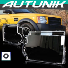 Pair Headlight Lens HeadLamp Cover Shell For Land Rover Discovery LR3 2005-2009