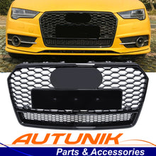 For 2016-2018 AUDI A7 C7.5 S7 RS7 Style Honeycomb Gloss Black Front Mesh Grille