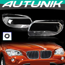 Pair Front Headlight Lens Cover + Glue For BMW X1 E84 2013-2015 Left & Right