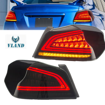 Tail Lights Fits For 2015-2021 Subaru WRX/WRX STI Smoke LED Sequential Bar Lamps