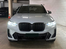 Front Bumper Grill Black Dual Slats Fit 2022-2024 BMW X3 G01 2022-2025 X4 G02 LCI