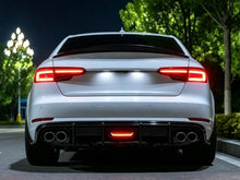 Fits 2017-2019 Audi A4 B9 Non S-Line Rear Diffuser Lip w/ Integrated LED Light