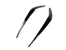 Headlight Eyelid Eyebrow Trim For BMW X5 G05 X6 G06 2019-2023 Carbon Look / Glossy Black