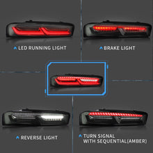 Clear Lens LED Tail Lights For Chevrolet Chevy Camaro 2016-2018 w/Sequential Siganl