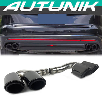 Twin Round Exhaust Tips replacement for VW Touareg 2.0 2019 2020 2021 2022 2023 2024