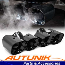 Pair for 2020-2026 Land Rover Defender 90/110 3.0L Black Quad Exhaust Tips Kahn Style