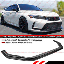 For 2023-2026 Honda Civic Type-R FL5 CTM V2 Carbon Fiber Front Bumper Lip Splitter