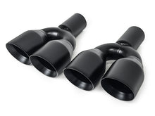 Staggered Black Quad 4.5" Out 3" In 304 Stainless Steel Exhaust Tips Dual Wall