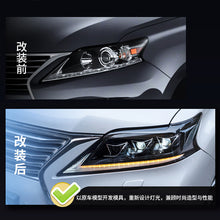 VLAND LED Headlights Assembly Start-Up Lights Smoked DRL for Lexus RX350 2012-2014