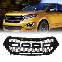 Front Grille Black Bumper Grille Black w/ LED Lights for Ford Edge 2016-2018