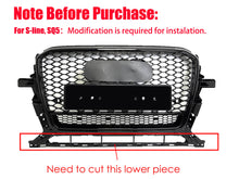 Gloss Black RSQ5 Style Front Grille for Audi Q5 2013-2017 Replacement Grill