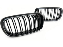 For 2014-2018 BMW X5 F15 X6 F16 Gloss Black LED Light Front Kidney Grille Upper Grill Radiator
