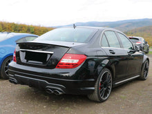 Rear Diffuser + Silver Exhaust Tips for Mercedes W204 C63 C300 AMG Pack 2012-2014 di145