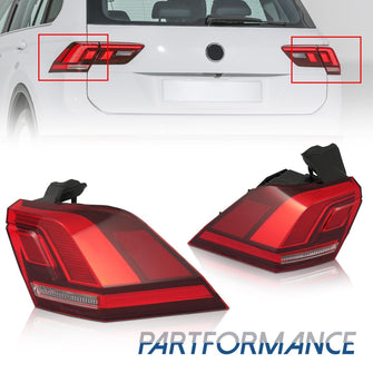 Pair of Rear Outer LH & RH LED Tail Light Brake Lamp For Volkswagen Tiguan 2018-2023